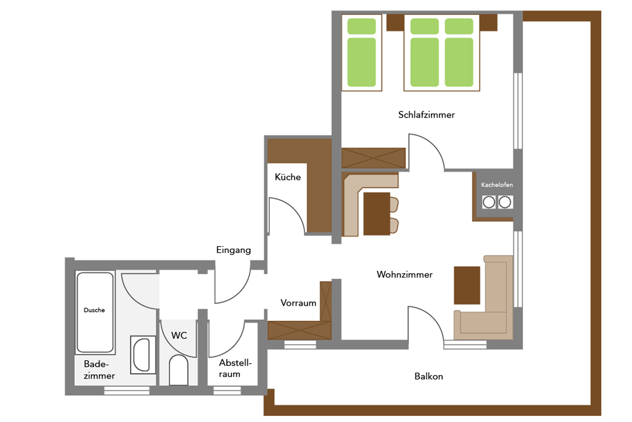 landhaus alpbach appartement 1 grundriss