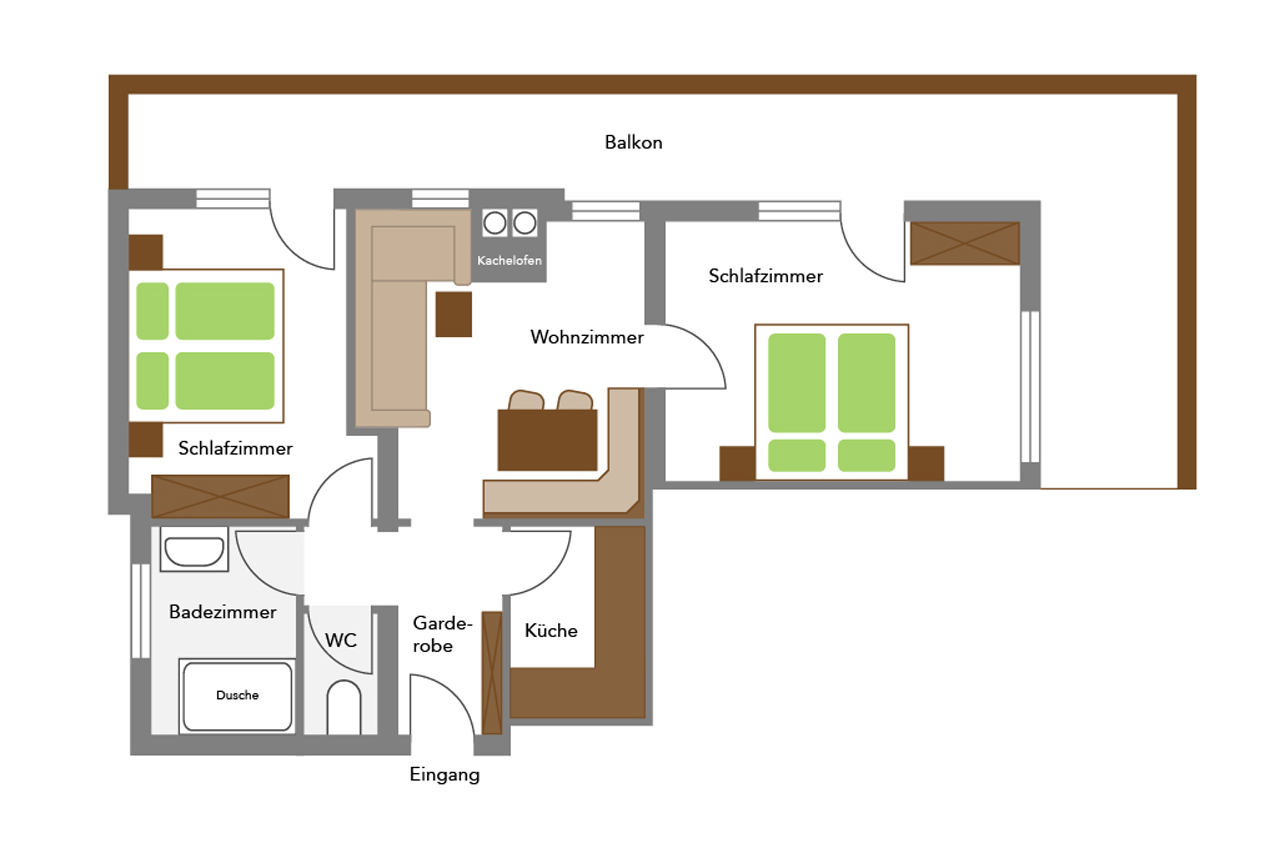 landhaus alpbach appartement 2 grundriss